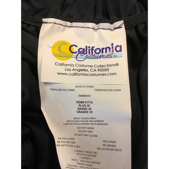 California Costumes Womens Plus 3X Black Red Pirate Wench Dress Halloween K30-16 - Picture 8 of 8